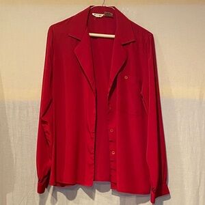 Regina Porter Red Blouse Size 10